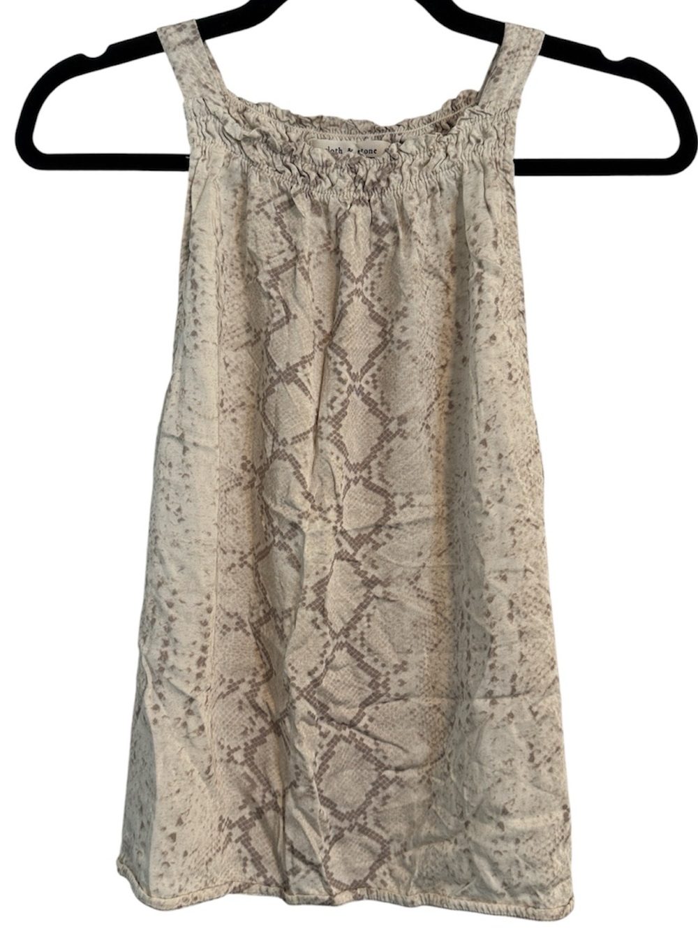 Anthropolgie Cloth and Stone Snakeskin Print Sleeveless Blouse - Picture 2 of 6